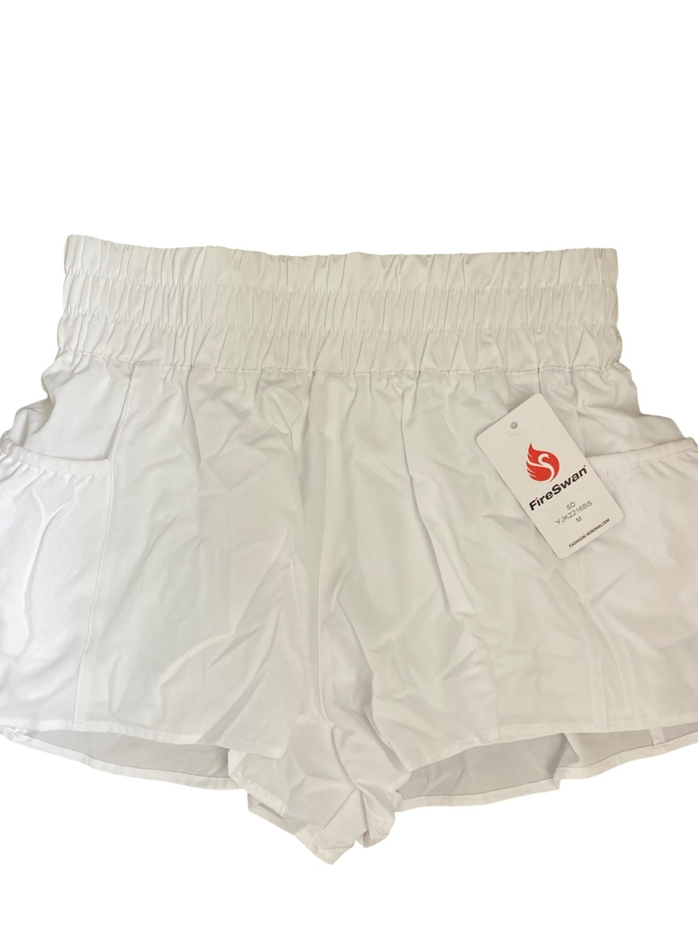 Firestarter White Elastic Waist Shorts-M white ,NWT